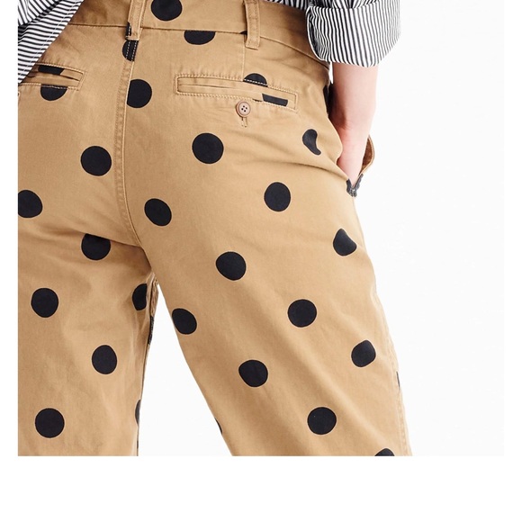J. Crew Tan Polka Dot Pants - Picture 1 of 2